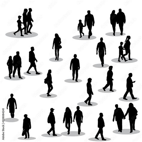 Black And White People Vector Images .
